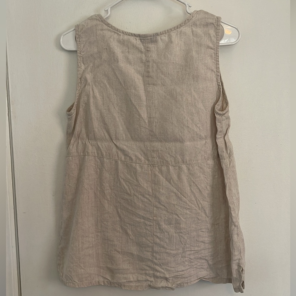 Match Point Linen Tank Top M - Picture 3 of 3